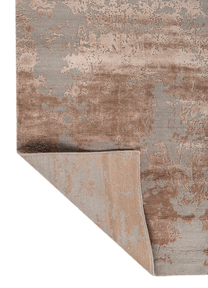 project error by kavi grey and black wool and bamboo silk hand knotted Rug - Backing Shot project error by kavi grey and black wool and bamboo silk hand knotted Rug - Backing Shot
