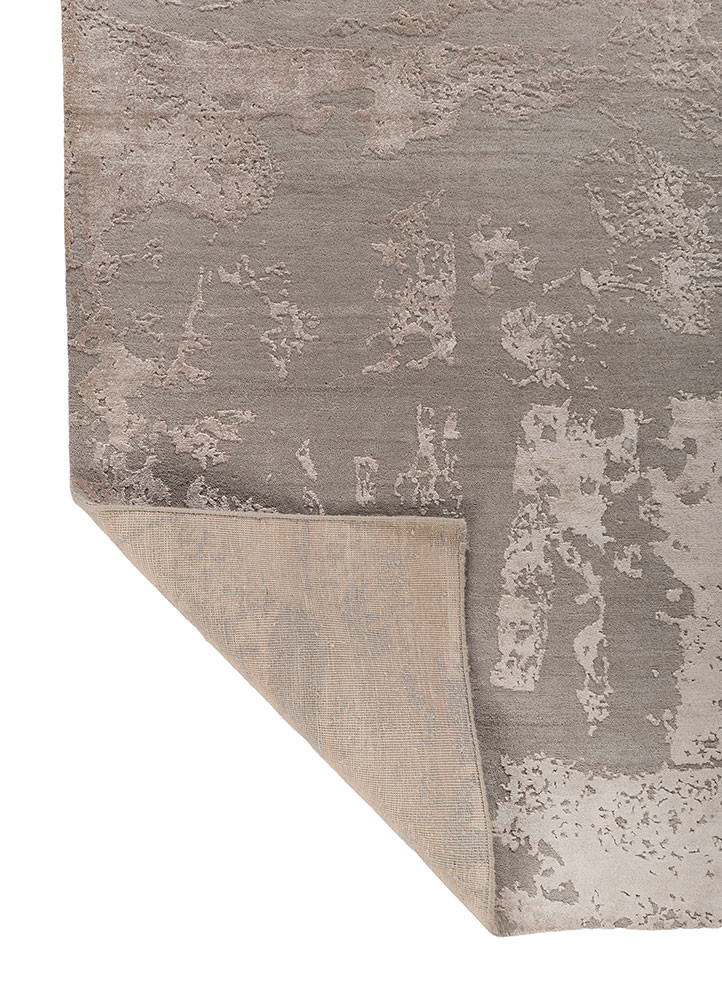 project error by kavi grey and black wool and bamboo silk hand knotted Rug - Backing Shot project error by kavi grey and black wool and bamboo silk hand knotted Rug - Backing Shot