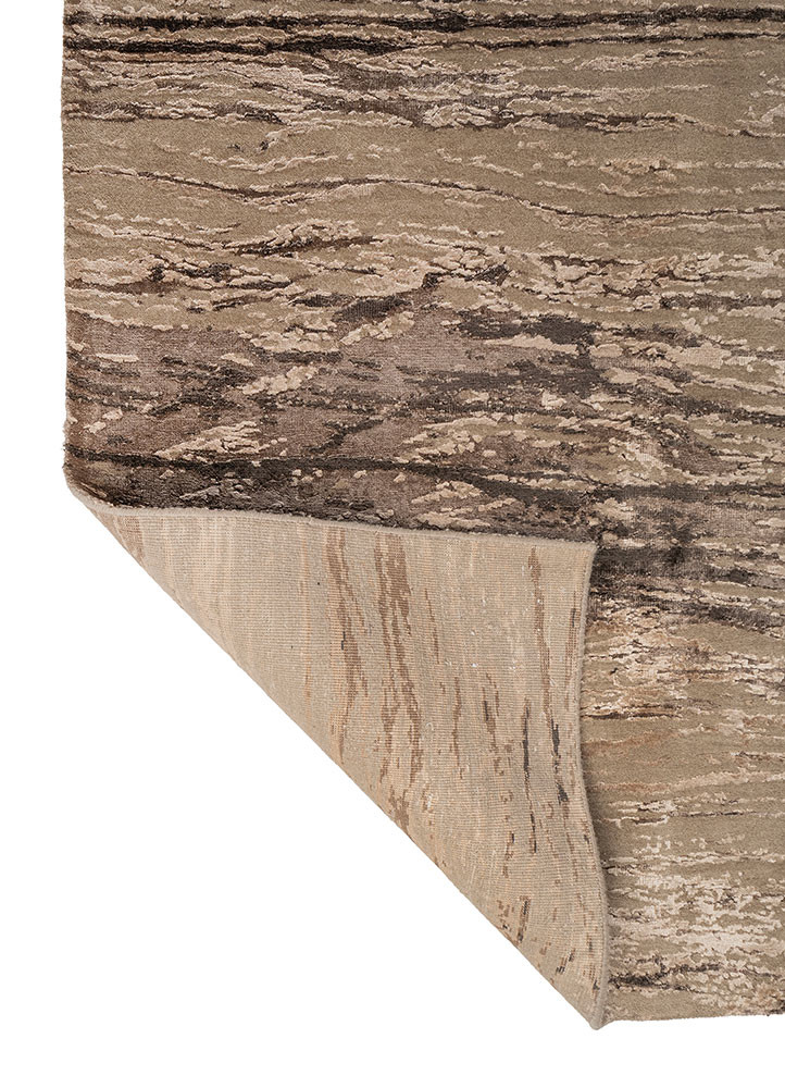 project error by kavi beige and brown wool and bamboo silk hand knotted Rug - Backing Shot project error by kavi beige and brown wool and bamboo silk hand knotted Rug - Backing Shot