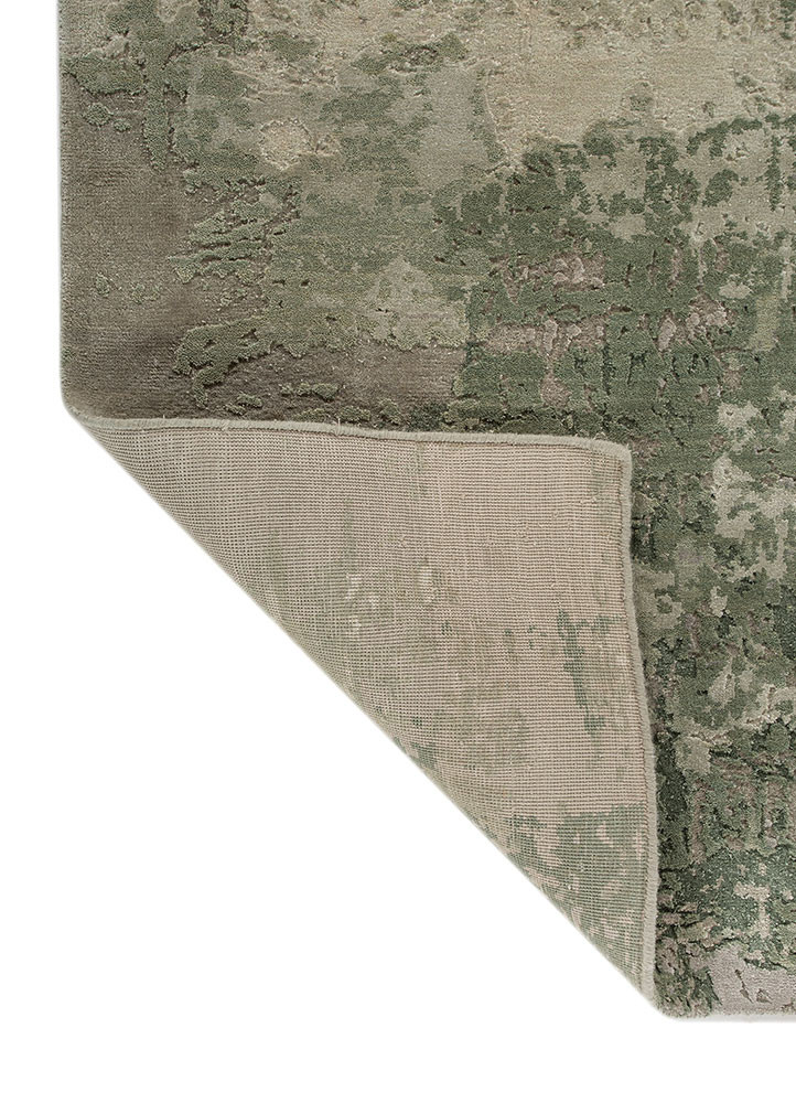 project error by kavi green wool and bamboo silk hand knotted Rug - Backing Shot project error by kavi green wool and bamboo silk hand knotted Rug - Backing Shot