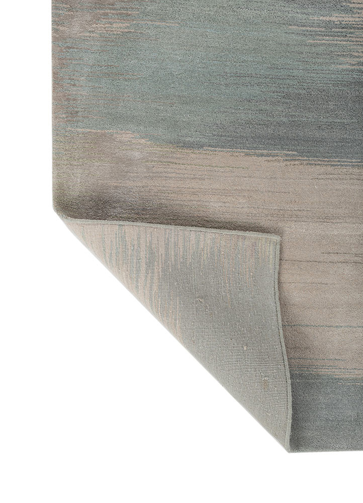 afterglow by kavi ivory wool and bamboo silk hand knotted Rug - Backing Shot afterglow by kavi ivory wool and bamboo silk hand knotted Rug - Backing Shot