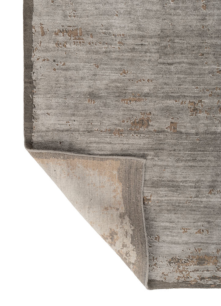 aprezo grey and black tencil hand knotted Rug - Backing Shot aprezo grey and black tencil hand knotted Rug - Backing Shot