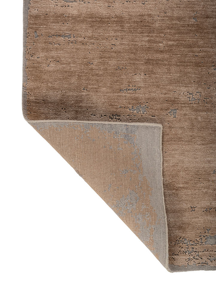 aprezo beige and brown tencil hand knotted Rug - Backing Shot aprezo beige and brown tencil hand knotted Rug - Backing Shot
