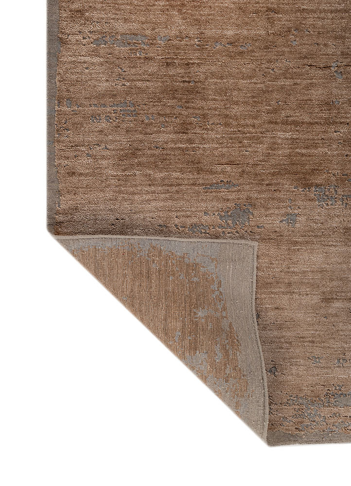 aprezo beige and brown tencil hand knotted Rug - Backing Shot aprezo beige and brown tencil hand knotted Rug - Backing Shot