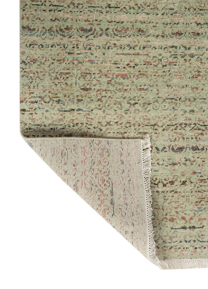 erbe blue wool hand knotted Rug - Backing Shot erbe blue wool hand knotted Rug - Backing Shot