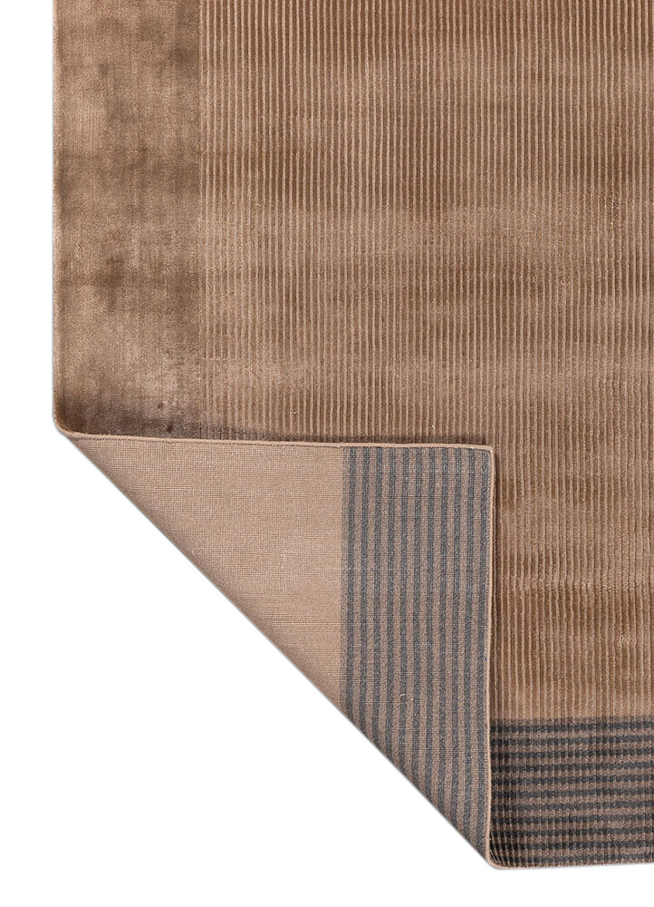 aprezo beige and brown acrylic hand loom Rug - Backing Shot aprezo beige and brown acrylic hand loom Rug - Backing Shot
