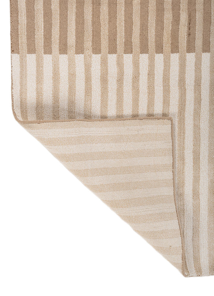 tesoro beige and brown acrylic hand loom Rug - Backing Shot tesoro beige and brown acrylic hand loom Rug - Backing Shot