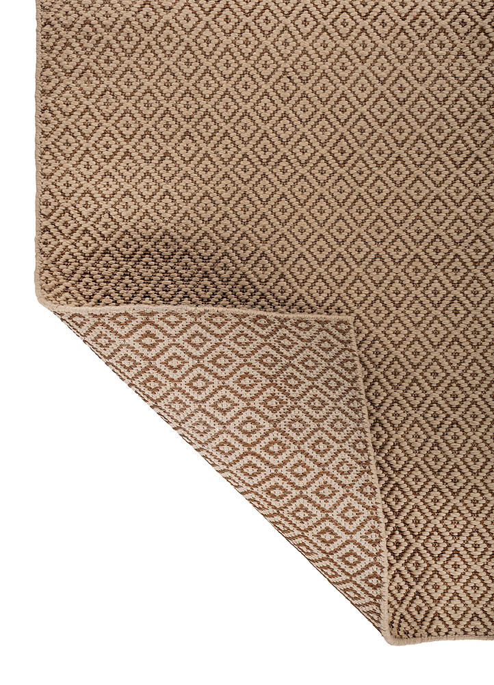 aprezo beige and brown acrylic flat weaves Rug - Backing Shot aprezo beige and brown acrylic flat weaves Rug - Backing Shot