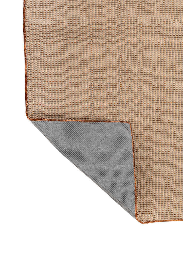 aprezo beige and brown acrylic hand loom Rug - Backing Shot aprezo beige and brown acrylic hand loom Rug - Backing Shot