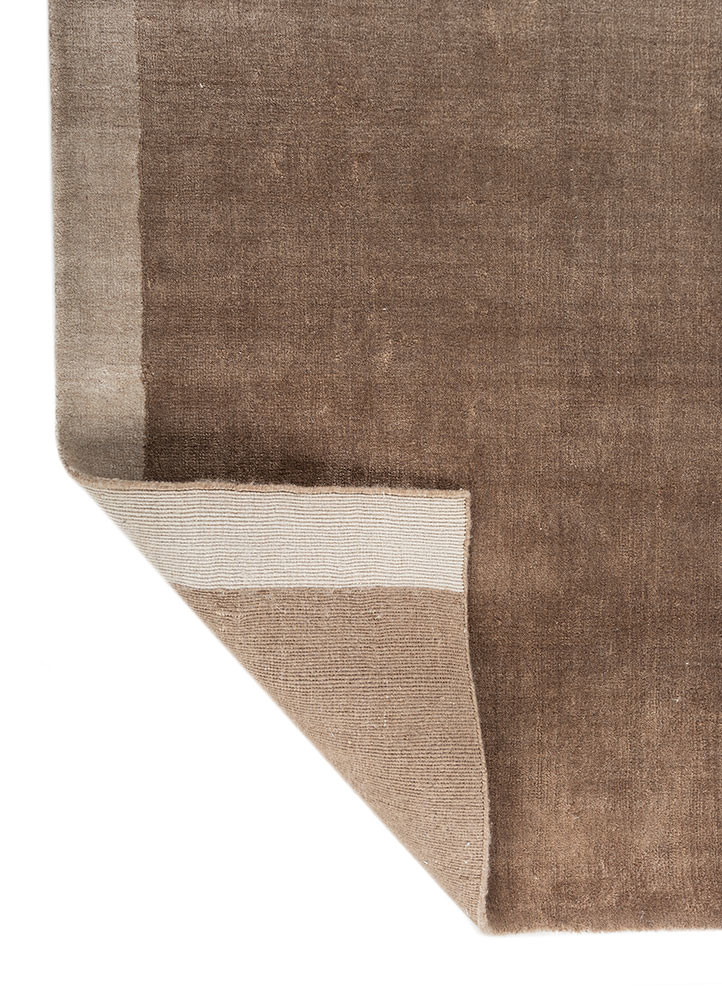 jean beige and brown nylon hand loom Rug - Backing Shot jean beige and brown nylon hand loom Rug - Backing Shot