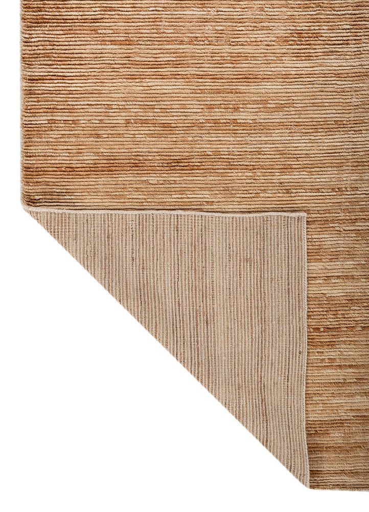 nomadic threads beige and brown jute and hemp hand loom Rug - Backing Shot