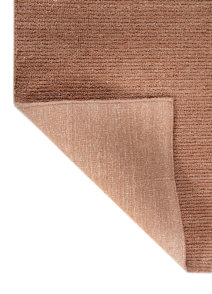 basis red and orange polyester hand loom Rug - Backing Shot