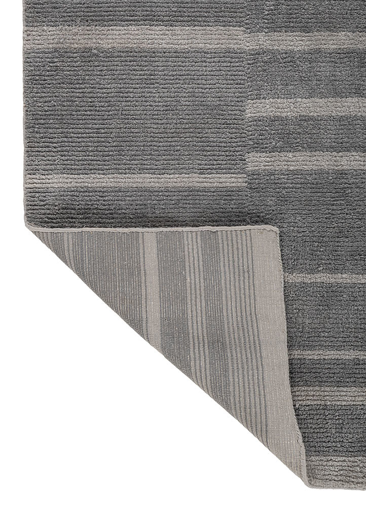 aprezo blue polyester hand loom Rug - Backing Shot aprezo blue polyester hand loom Rug - Backing Shot