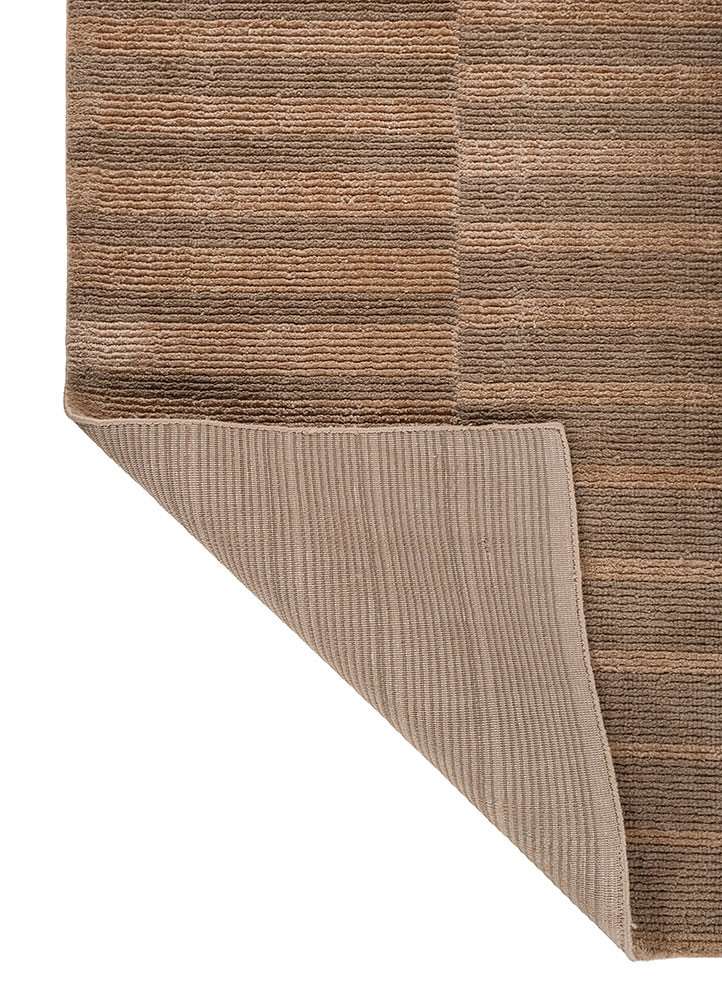 aprezo beige and brown polyester hand loom Rug - Backing Shot aprezo beige and brown polyester hand loom Rug - Backing Shot