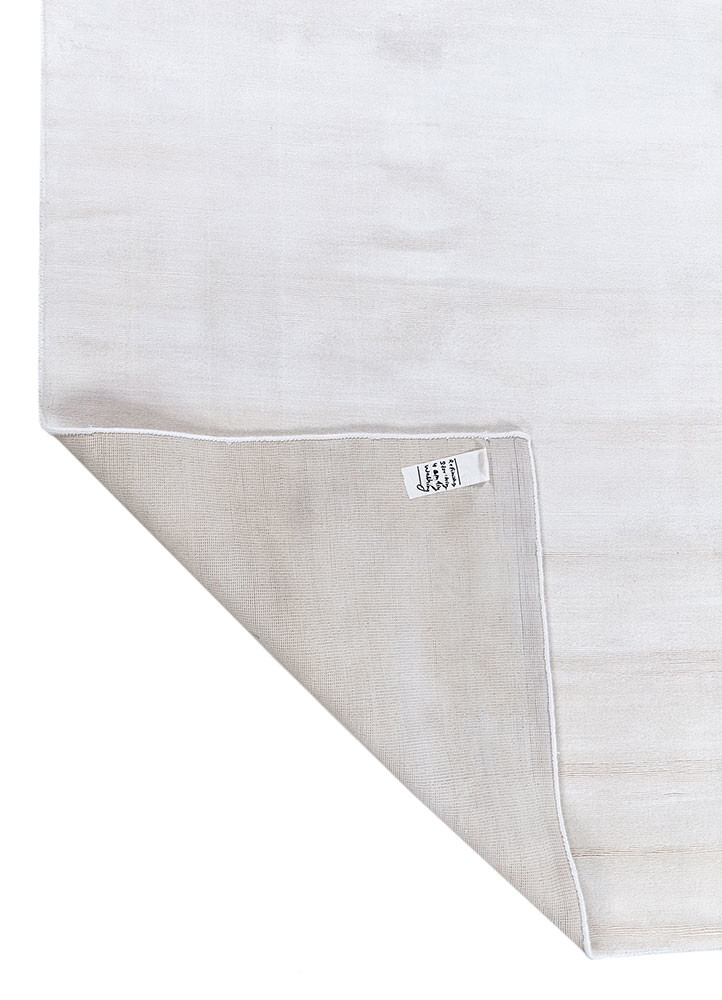 aprezo ivory viscose hand loom Rug - Backing Shot aprezo ivory viscose hand loom Rug - Backing Shot