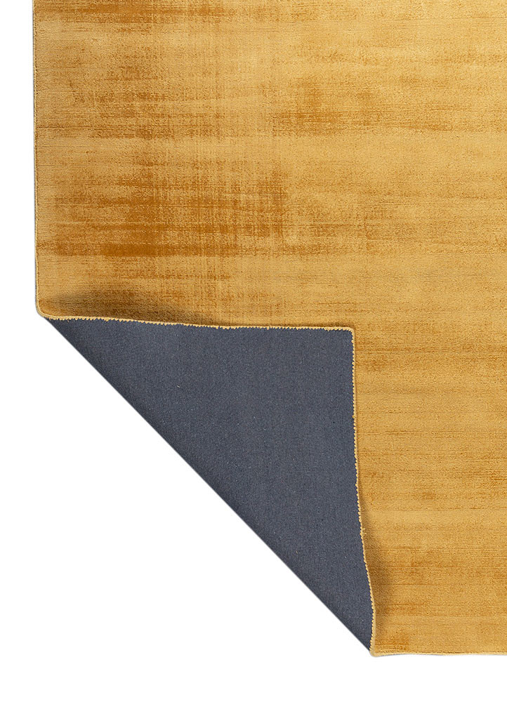 basis gold viscose hand loom Rug - Backing Shot basis gold viscose hand loom Rug - Backing Shot