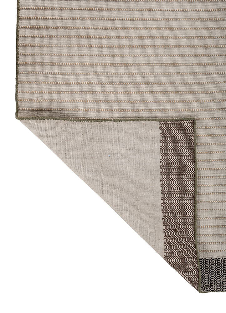 aprezo ivory wool and bamboo silk hand loom Rug - Backing Shot aprezo ivory wool and bamboo silk hand loom Rug - Backing Shot