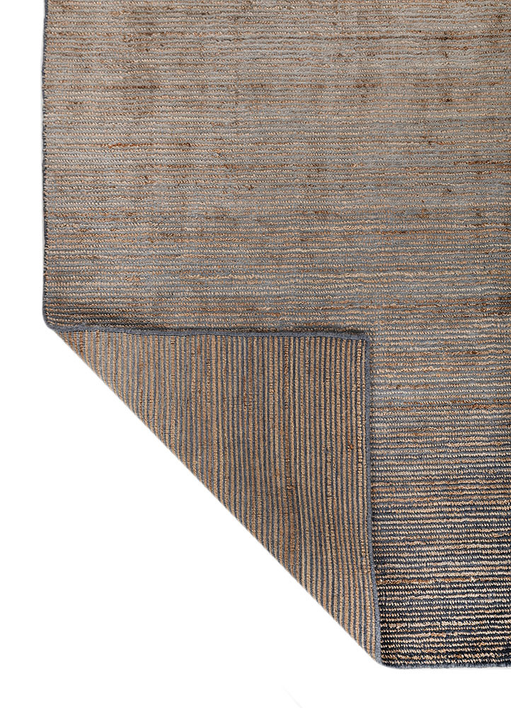 jean beige and brown wool hand loom Rug - Backing Shot jean beige and brown wool hand loom Rug - Backing Shot