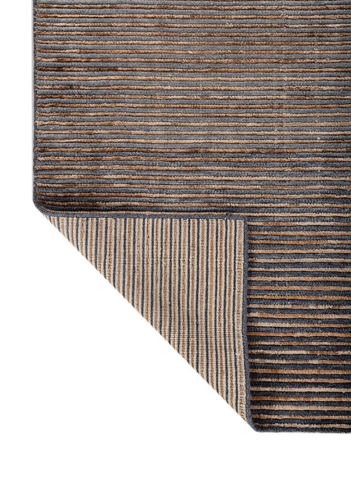 jean beige and brown jute and hemp hand loom Rug - Backing Shot jean beige and brown jute and hemp hand loom Rug - Backing Shot