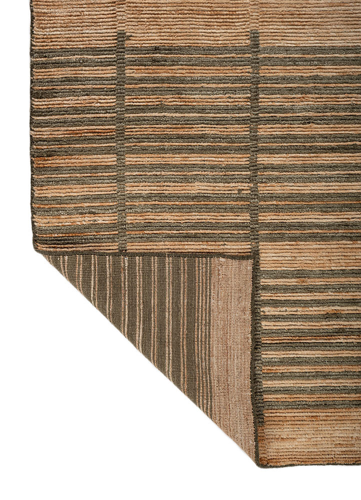 nomadic threads beige and brown jute and hemp hand loom Rug - Backing Shot nomadic threads beige and brown jute and hemp hand loom Rug - Backing Shot