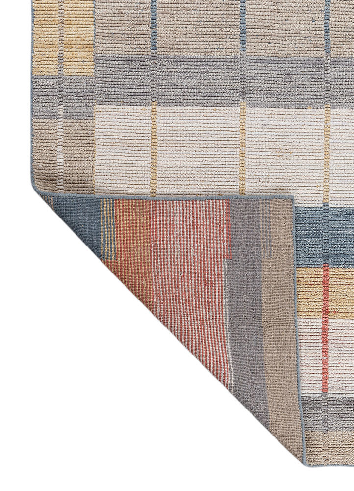 aprezo grey and black wool hand loom Rug - Backing Shot aprezo grey and black wool hand loom Rug - Backing Shot