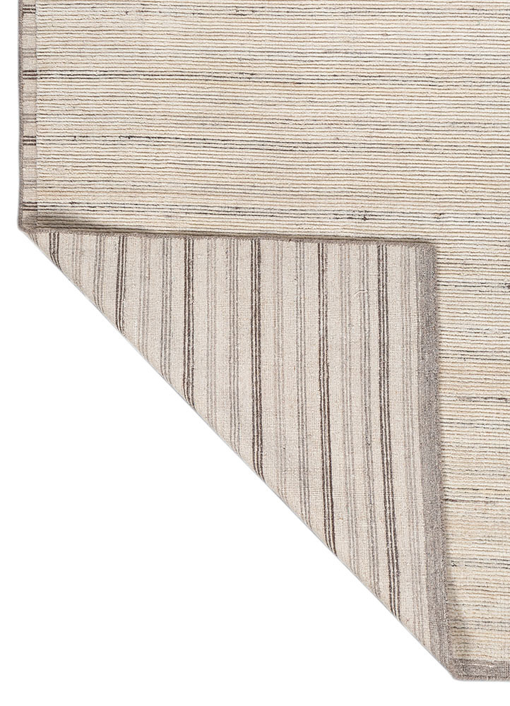 tesoro ivory wool hand loom Rug - Backing Shot