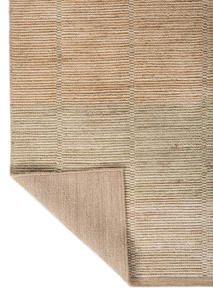 saga beige and brown wool hand loom Rug - Backing Shot saga beige and brown wool hand loom Rug - Backing Shot