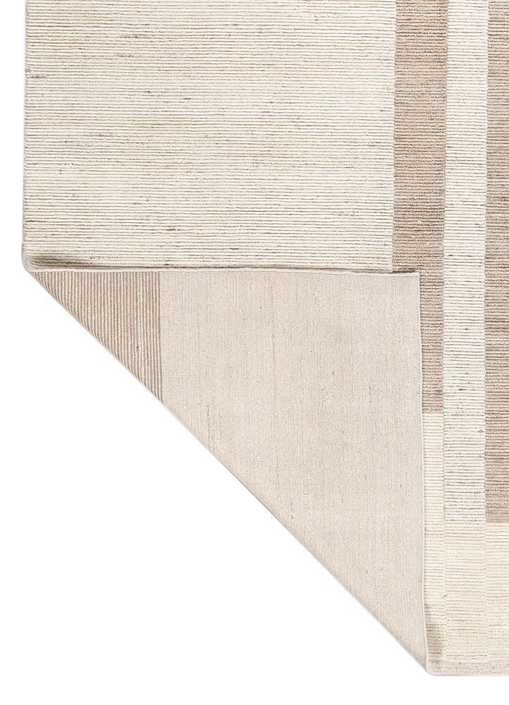 saga ivory wool hand loom Rug - Backing Shot saga ivory wool hand loom Rug - Backing Shot