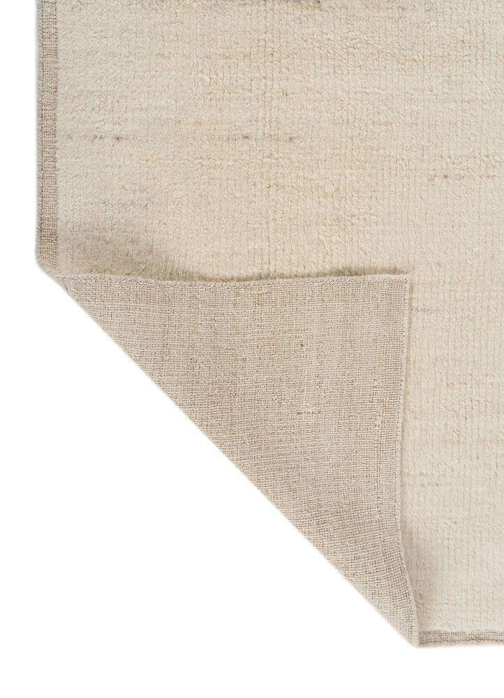 contour ivory wool hand loom Rug - Backing Shot contour ivory wool hand loom Rug - Backing Shot
