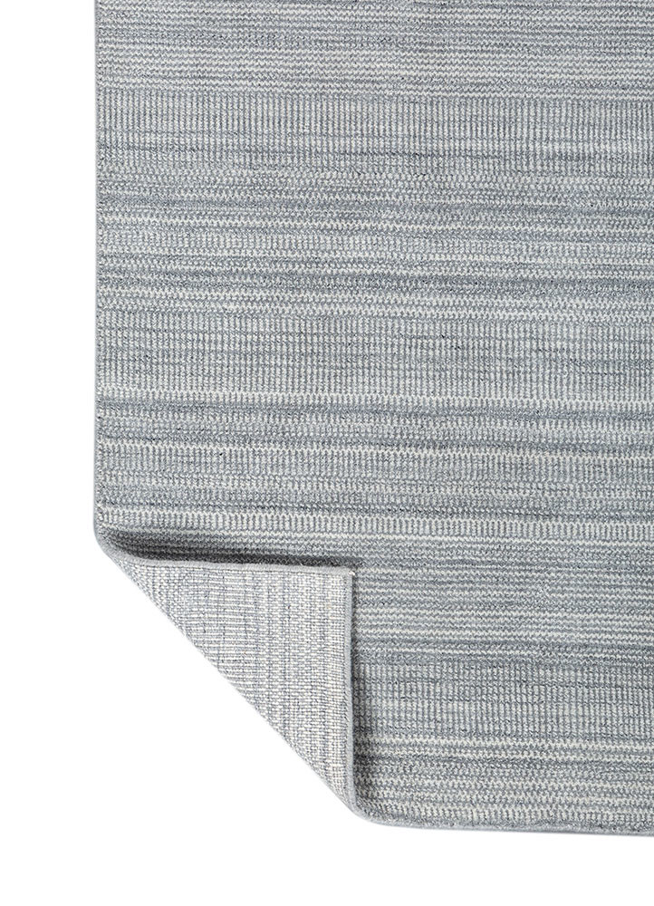 saga grey and black wool hand loom Rug - Backing Shot saga grey and black wool hand loom Rug - Backing Shot