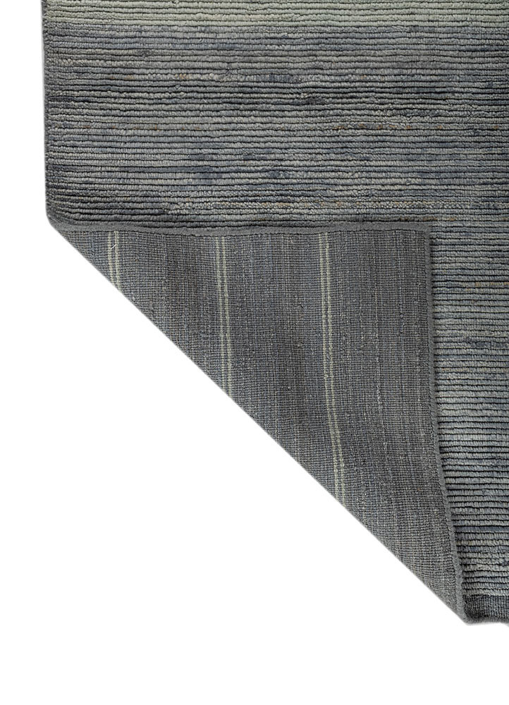 saga blue wool hand loom Rug - Backing Shot saga blue wool hand loom Rug - Backing Shot