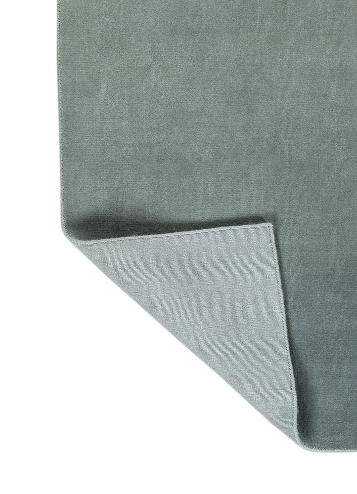 jean blue wool hand loom Rug - Backing Shot jean blue wool hand loom Rug - Backing Shot
