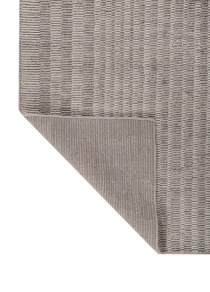 saga grey and black wool hand loom Rug - Backing Shot saga grey and black wool hand loom Rug - Backing Shot