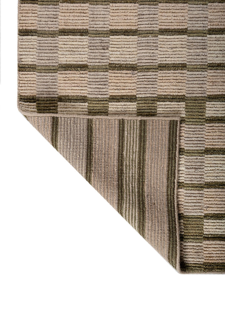 aprezo beige and brown wool hand loom Rug - Backing Shot aprezo beige and brown wool hand loom Rug - Backing Shot