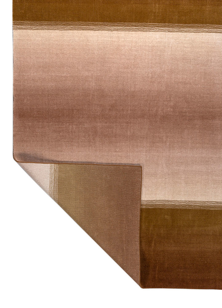 jean red and orange wool hand loom Rug - Backing Shot