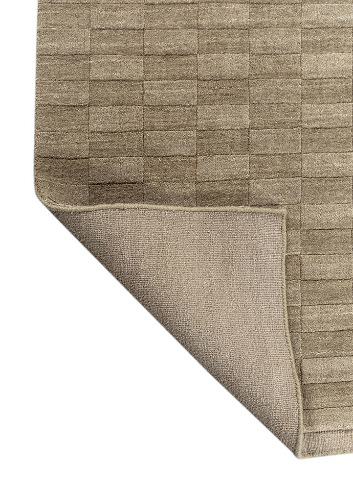 aprezo beige and brown wool hand loom Rug - Backing Shot aprezo beige and brown wool hand loom Rug - Backing Shot