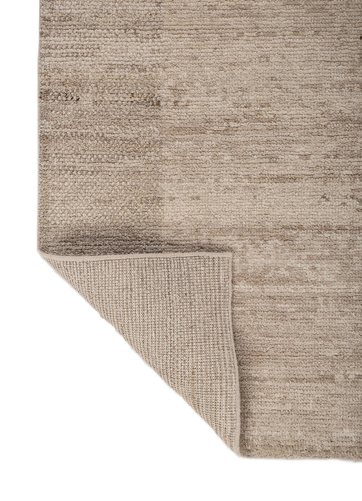 blythe ivory wool hand knotted Rug - Backing Shot