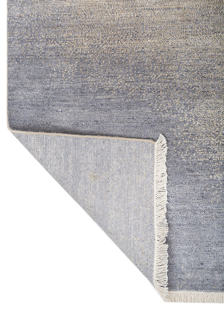 aprezo grey and black wool and silk hand knotted Rug - Backing Shot aprezo grey and black wool and silk hand knotted Rug - Backing Shot