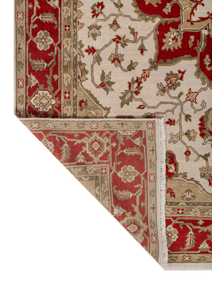 thyme ivory wool hand knotted Rug - Backing Shot thyme ivory wool hand knotted Rug - Backing Shot