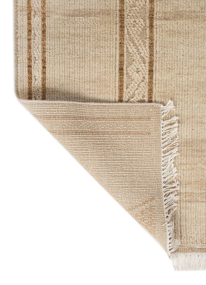 thyme gold wool hand knotted Rug - Backing Shot thyme gold wool hand knotted Rug - Backing Shot