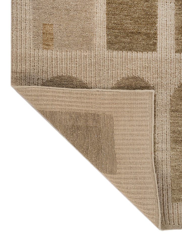 aprezo green wool hand knotted Rug - Backing Shot aprezo green wool hand knotted Rug - Backing Shot