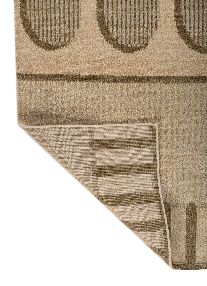 aprezo gold wool hand knotted Rug - Backing Shot aprezo gold wool hand knotted Rug - Backing Shot