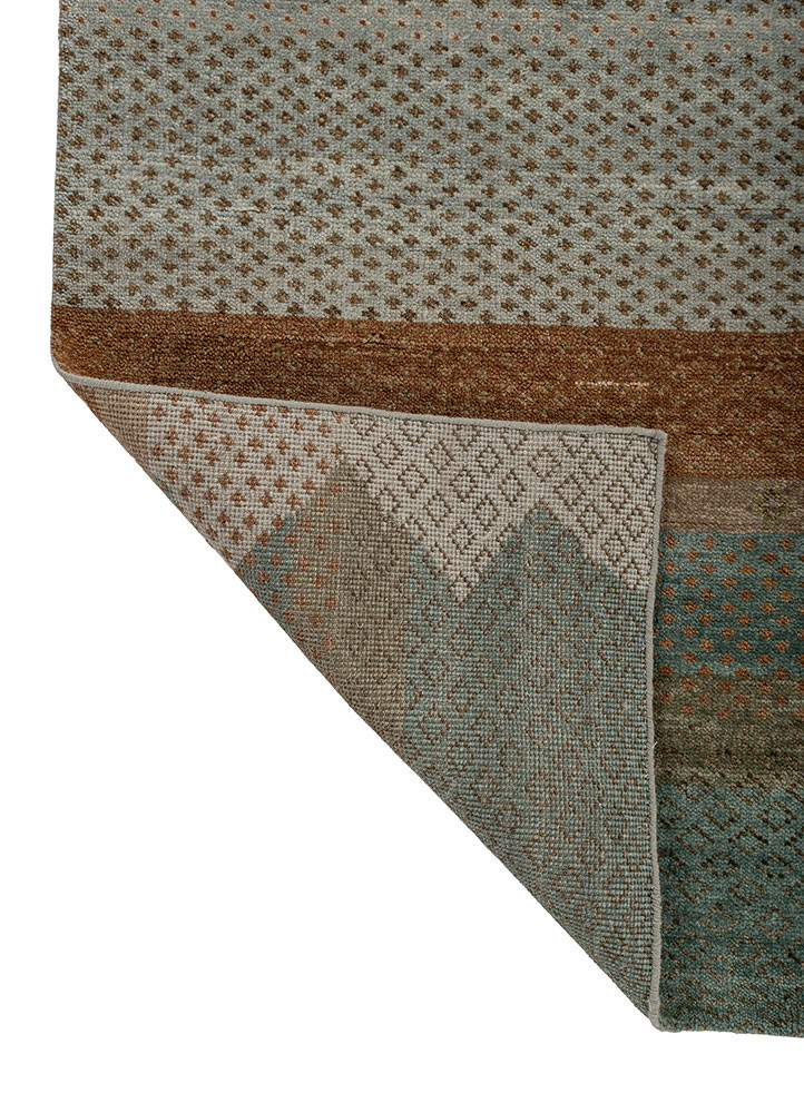 savana blue wool hand knotted Rug - Backing Shot savana blue wool hand knotted Rug - Backing Shot