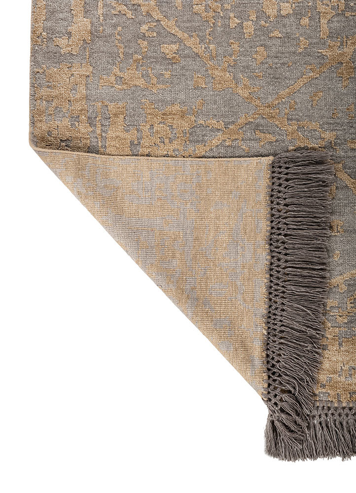 savana grey and black wool hand knotted Rug - Backing Shot savana grey and black wool hand knotted Rug - Backing Shot