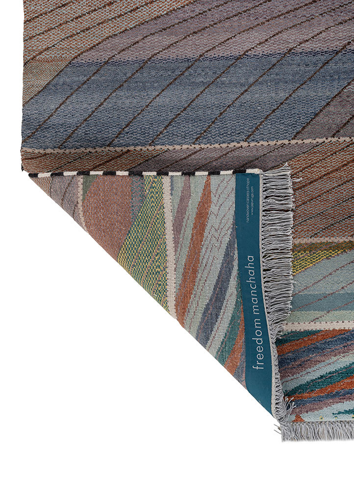 freedom manchaha pink and purple wool and bamboo silk hand knotted Rug - Backing Shot freedom manchaha pink and purple wool and bamboo silk hand knotted Rug - Backing Shot