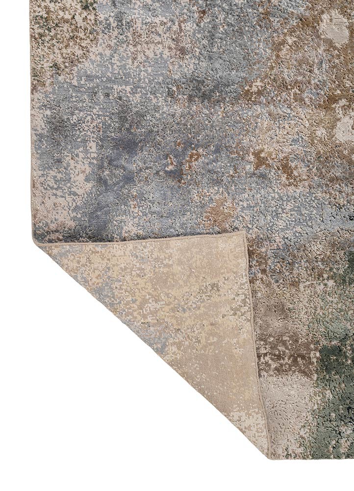 aprezo ivory wool and bamboo silk hand knotted Rug - Backing Shot aprezo ivory wool and bamboo silk hand knotted Rug - Backing Shot