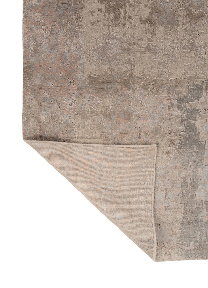 uvenuti ivory wool and bamboo silk hand knotted Rug - Backing Shot uvenuti ivory wool and bamboo silk hand knotted Rug - Backing Shot