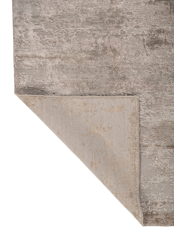 uvenuti ivory wool and bamboo silk hand knotted Rug - Backing Shot uvenuti ivory wool and bamboo silk hand knotted Rug - Backing Shot