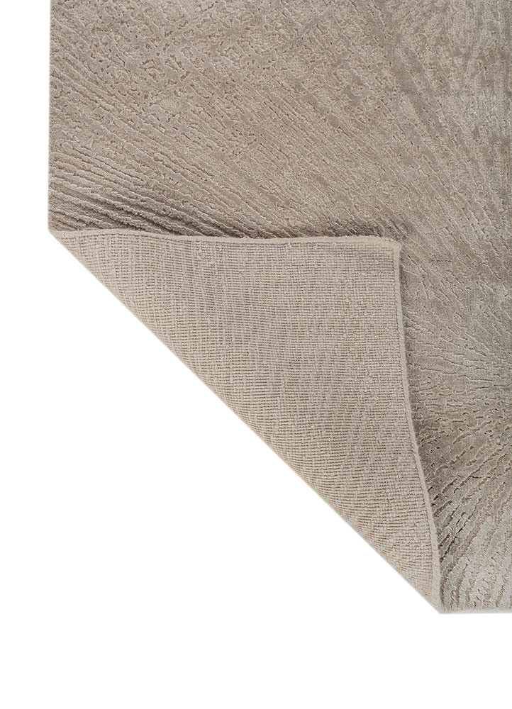 uvenuti ivory wool and bamboo silk hand knotted Rug - Backing Shot uvenuti ivory wool and bamboo silk hand knotted Rug - Backing Shot