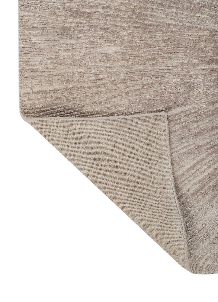 uvenuti ivory wool and bamboo silk hand knotted Rug - Backing Shot